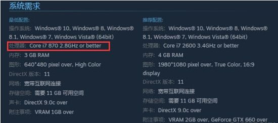《亚尔斯兰战记X无双》PC配置：最低竟然要i7！