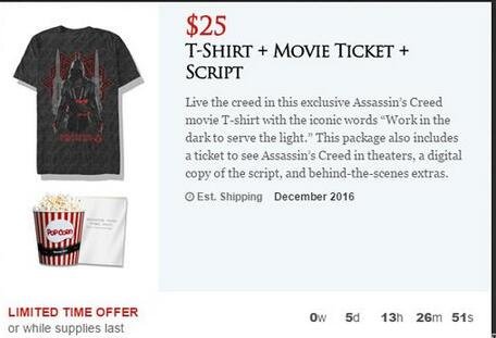 《刺客信条》电影预售票最高近8千元